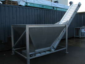 Large Stainless Hopper Elevator Incline Belt Conveyor - 3m high - Tripax - picture0' - Click to enlarge
