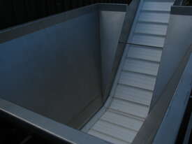 Large Stainless Hopper Elevator Incline Belt Conveyor - 3m high - Tripax - picture2' - Click to enlarge