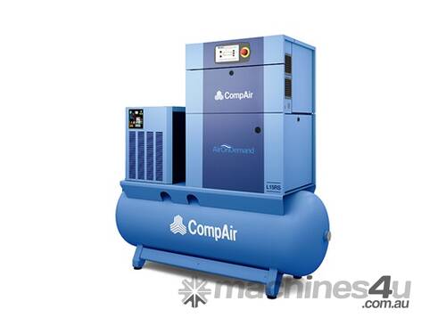 caption CompAir L11 KW 10 BAr rotary screw compressor package (60 CFM) Airstation