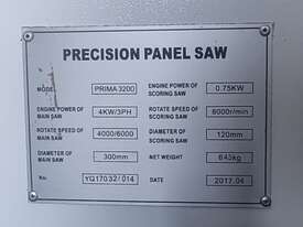 Prima 3200 Panel Saw - picture0' - Click to enlarge