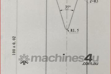 24MM V / 35 DEG T - TYPE SEGMENTED BOTTOM PRESS BRAKE TOOL | 60MM BASE