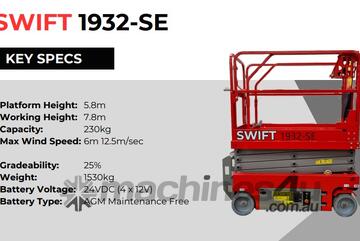   19ft Electric Scissor lift Swift 1932 SE
