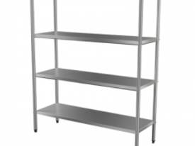 Brayco SF4T9 4-Tier Stainless Steel Shelf (900mmLx - picture0' - Click to enlarge