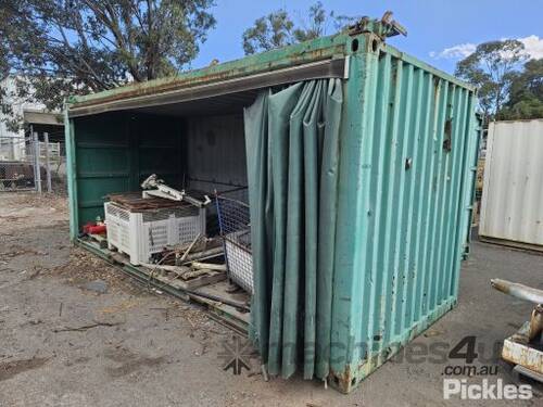 20ft Side Curtain Shipping Container, Timber Floor, Contents Of Container Not Included, Top External