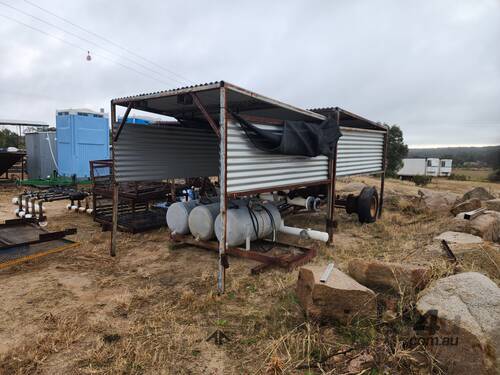 Galvanised Iron Shelters x 3