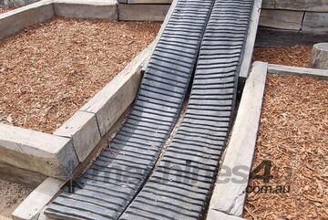 Old Excavator Rubber Tracks - Great for DIY Projects around the home!