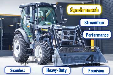 Trident Plus Synchromesh Model 60HP 4WD A/C Cabin Tractor with 4-in-1 Bucket (3,900kg Gross Weight)