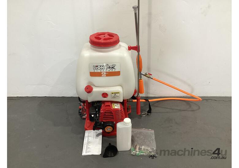 caption Lion Knapsack Petrol Powered Sprayer ( New In Box )