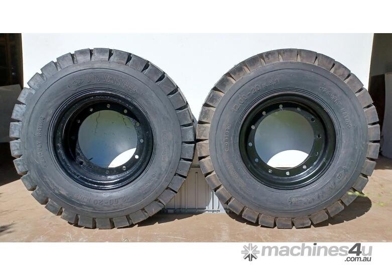 Two New Advance OB 502 Heavy Duty Earthmoving Tyres On Rims 12.00-20