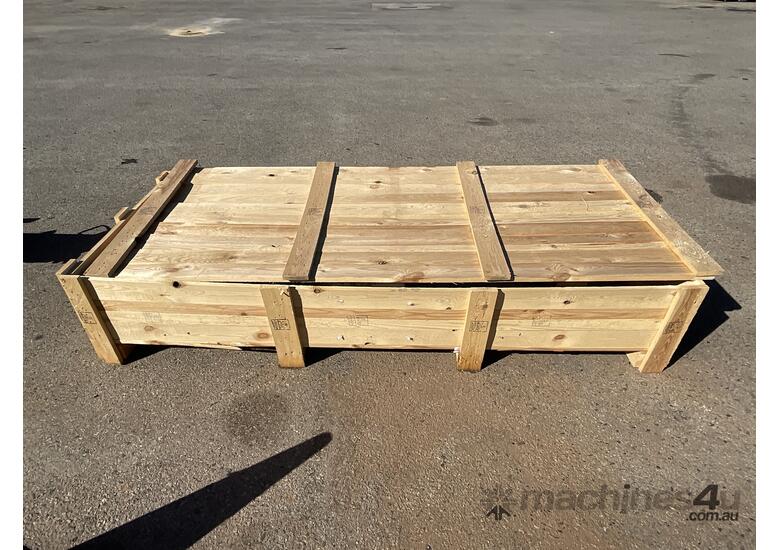 caption Crate of Assorted Hydraulic Pumps and Rod