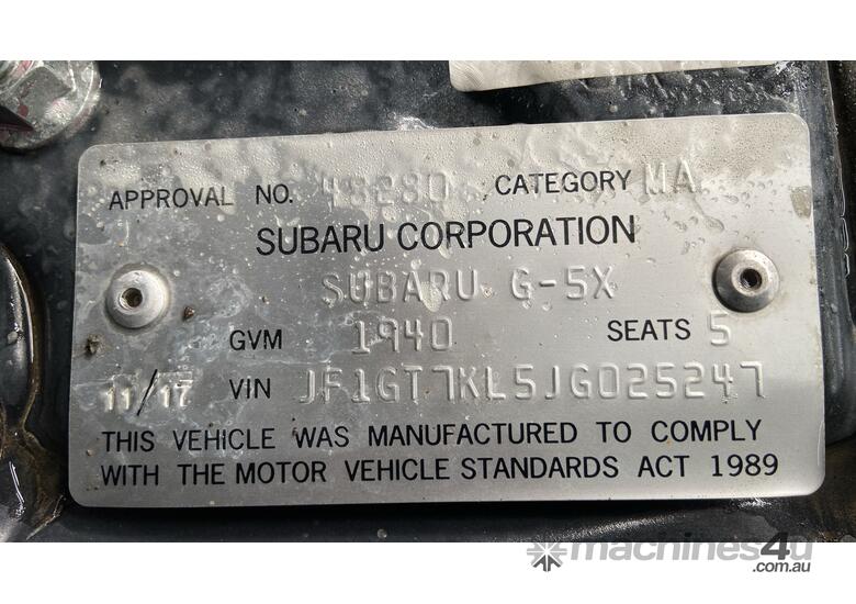 caption 2017 Subaru XV 2.0i-S Hatch Petrol (Auto)