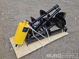 Unused Captok Auger Drive & 3 Augers to suit Skidsteer Loader  - picture0' - Click to enlarge
