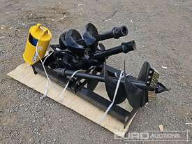 Unused Captok Auger Drive & 3 Augers to suit Skidsteer Loader  - picture0' - Click to enlarge