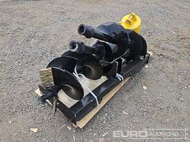 Unused Captok Auger Drive & 3 Augers to suit Skidsteer Loader  - picture1' - Click to enlarge