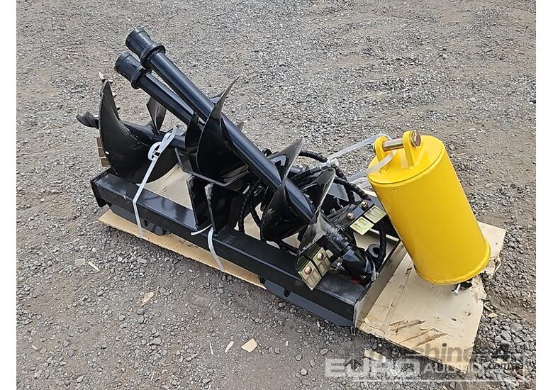caption Unused Captok Auger Drive & 3 Augers to suit Skidsteer Loader