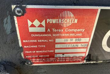 Powerscreen Chieftain 1400 Tracked Screener