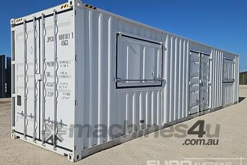 Unused 2026 40' Container, One Side 2 Doors, One End Door, Lock Box, Side Forklift Pockets