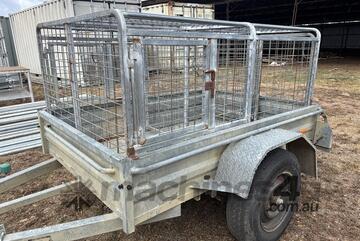 2008 TYMERE 6X4 BOX TRAILER + DOG CRATE