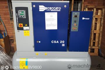 EUROPEAN MANUFACTURED CECCATO - 20hp / 15kW rotary screw air compressor with tank, dryer & filters