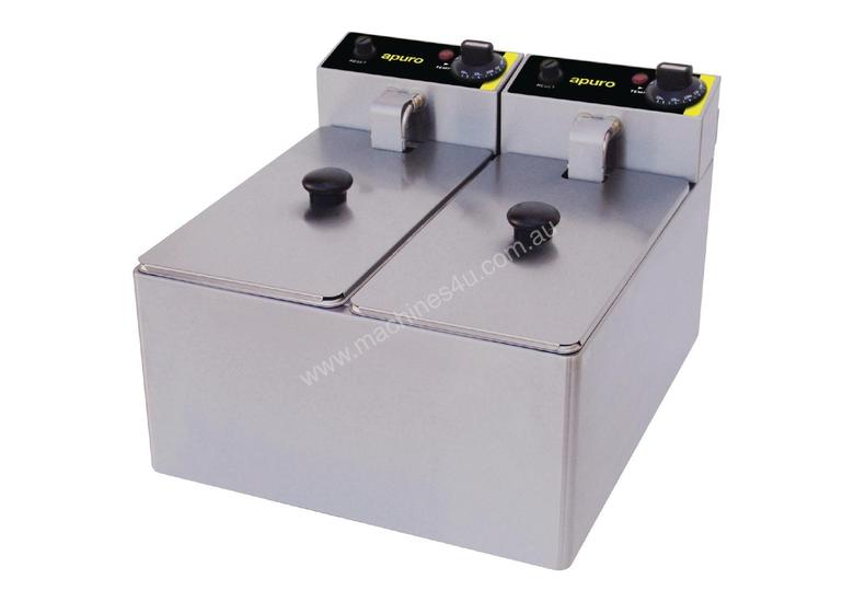 caption Apuro P107-A - Double Fryer 2 x 3Ltr