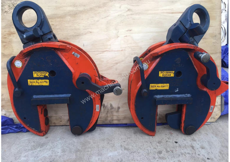 caption CROSBY IP10 12TON VERTICLE LIFTING CLAMPS x2 (sale includes 2 clamps!)