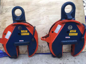 CROSBY IP10 12TON VERTICLE LIFTING CLAMPS x2 (sale includes 2 clamps!) - picture0' - Click to enlarge