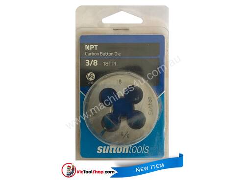 Sutton Tools Button Die 3/8 NPT - 18TPI Metal Thread Cutting
