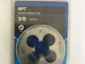 Sutton Tools Button Die 3/8 NPT - 18TPI Metal Thread Cutting - picture0' - Click to enlarge