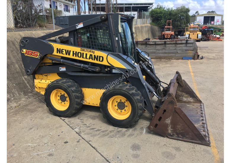 caption New Holland L185 Skid Steer Loader