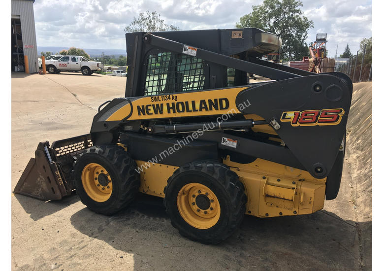 caption New Holland L185 Skid Steer Loader