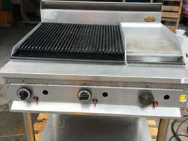 Commercial Natural Gas 600mm Chargrill/ 300mm Hotplate - picture0' - Click to enlarge