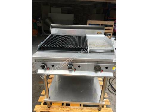 Commercial Natural Gas 600mm Chargrill/ 300mm Hotplate