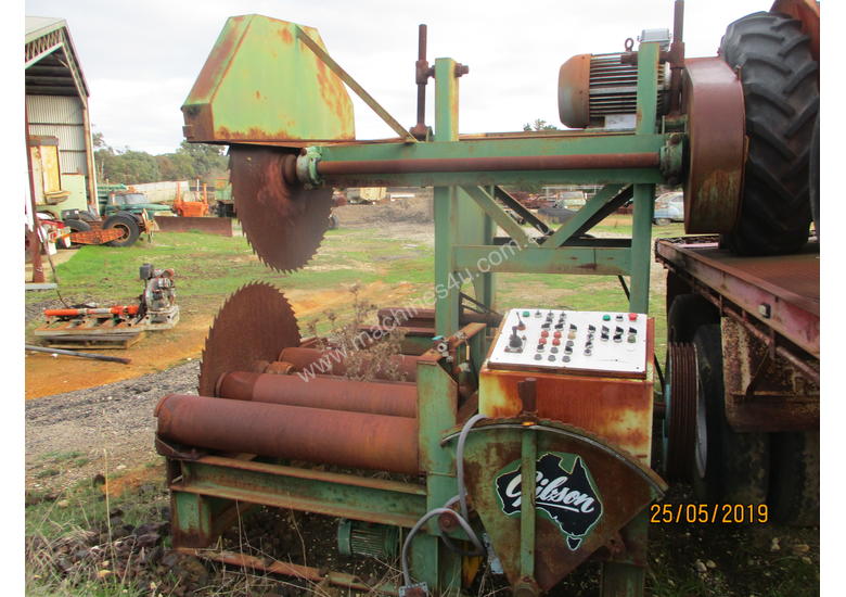 Used gibson Gibson twin log breakdown saw sawmill Sawmills in