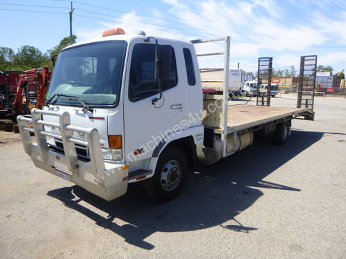 2007 Mitsubishi FK600 Fuso Fighter Flat Bed Truck with Ramps