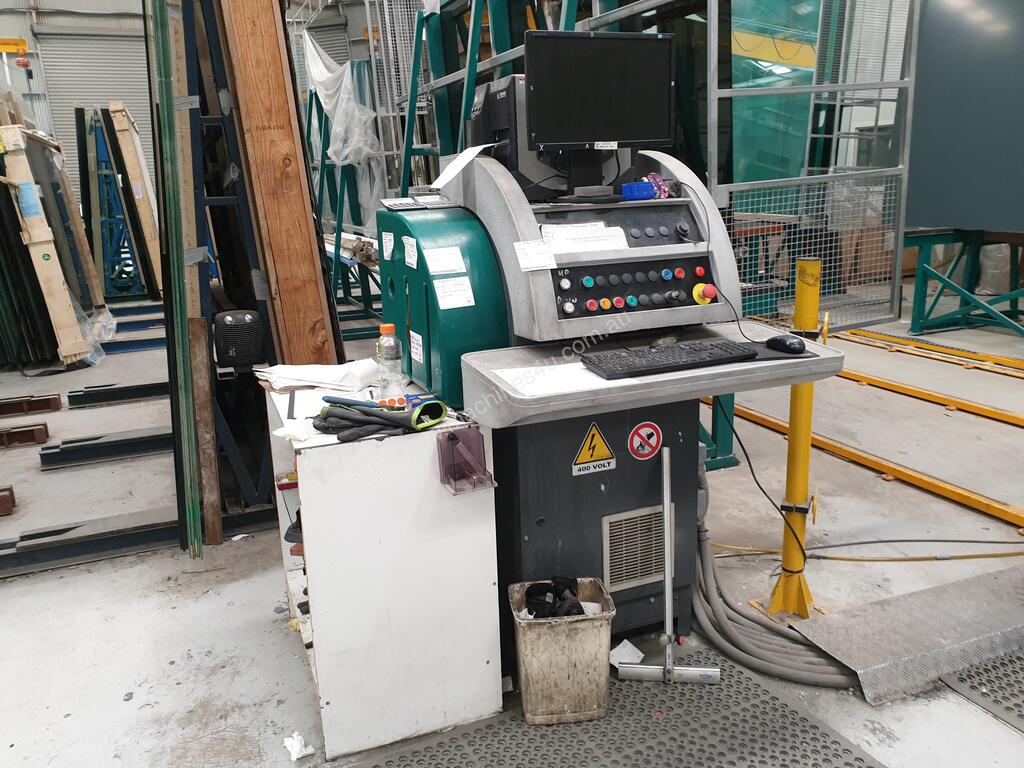 Used Bottero Bottero Glass Flat Cutting Table w Drop Stands Feed Table