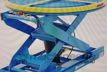 BISHAMON Air Pallet Loader Turntable $7500 Sell $1450. LANTECH Pallet Wrapper *Sold*. Chain Hoists