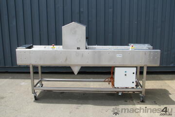 Stainless Steel Motorised Belt Conveyor Sprayer Cleaner Washing - 2.5m long