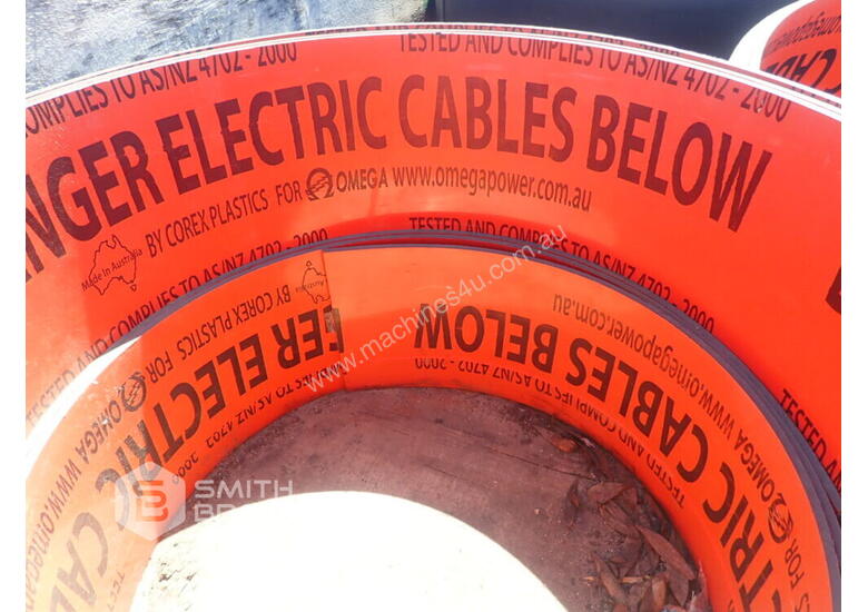 Used CRATE OF ASSORTED SIZE VINIDEX UNDERGROUND CABLE COLOURS UNUSED