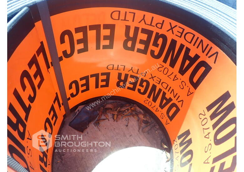 Used CRATE OF ASSORTED SIZE VINIDEX UNDERGROUND CABLE COLOURS UNUSED