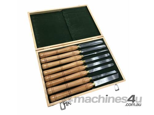 caption 8Pce Beginner HSS Woodturning Chisel Set by Oltre