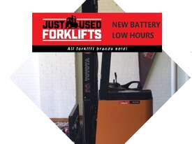 TOYOTA 7FBR13 BATTERY ELECTRIC STAND UP REACH TRUCK S/N 12592 - picture0' - Click to enlarge