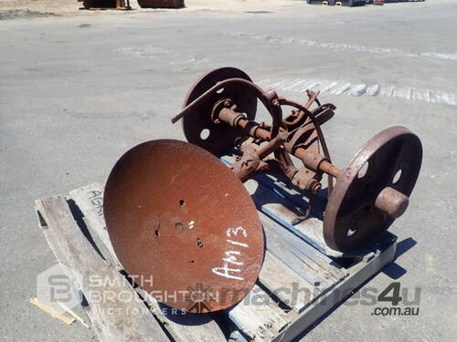 VINTAGE HORSE DRAWN DISC PLOUGH