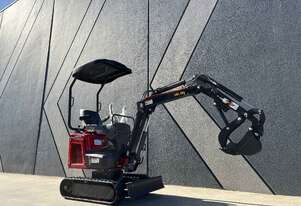 UHI KOOP 10HP Mini Excavator UME10T Swing Boom, 9 Attachments