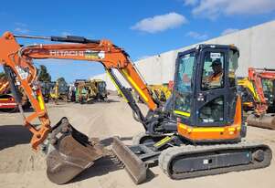 2022 HITACHI ZX55U-5 EXCAVATOR WITH A/C CAB, FULL CIVIL SPEC AND LOW 475 HOURS