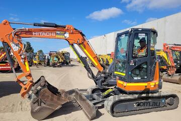 2022 HITACHI ZX55U-5 EXCAVATOR WITH A/C CAB, FULL CIVIL SPEC AND LOW 475 HOURS