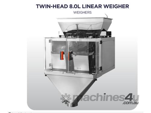 Twin Head Linear Weigher - for rapid weighing of snackfoods, dried fruit, coffee beans etc