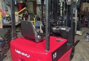 Nichiyu FBT13PN Sit Down 3-Wheel Battery Electric Counterbalanced Forklift