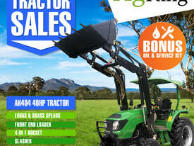 AgKing - 40HP Tractor ROPS 4WD AK404BP with FEL & 4in1 Bucket PLUS Slasher, Forks and Spears - picture0' - Click to enlarge