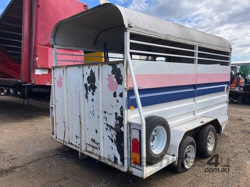 caption Homemade Dual Axle Horse Float
