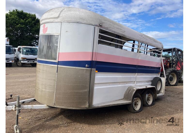 caption Homemade Dual Axle Horse Float